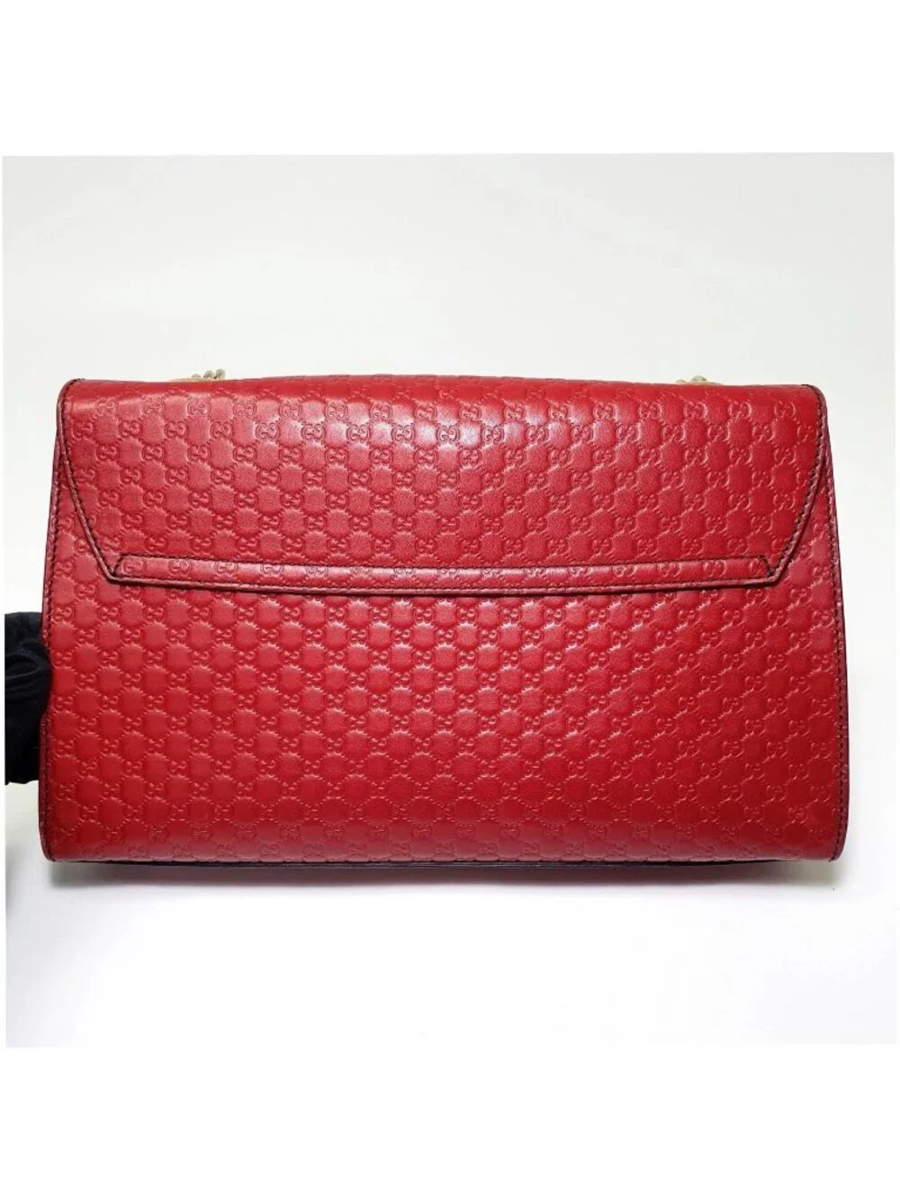 Authentic Gucci Emily Microguccissima Red Leather Chain Shoulder Bag - Picture 3 of 12